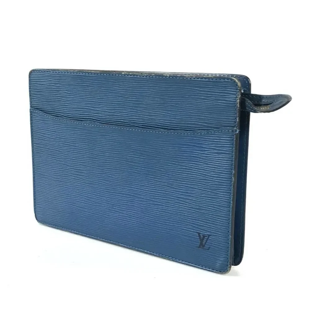 Louis Vuitton Bag Clutch EPI Blue M52525 SR0997 Authentic - Picture 2 of 12